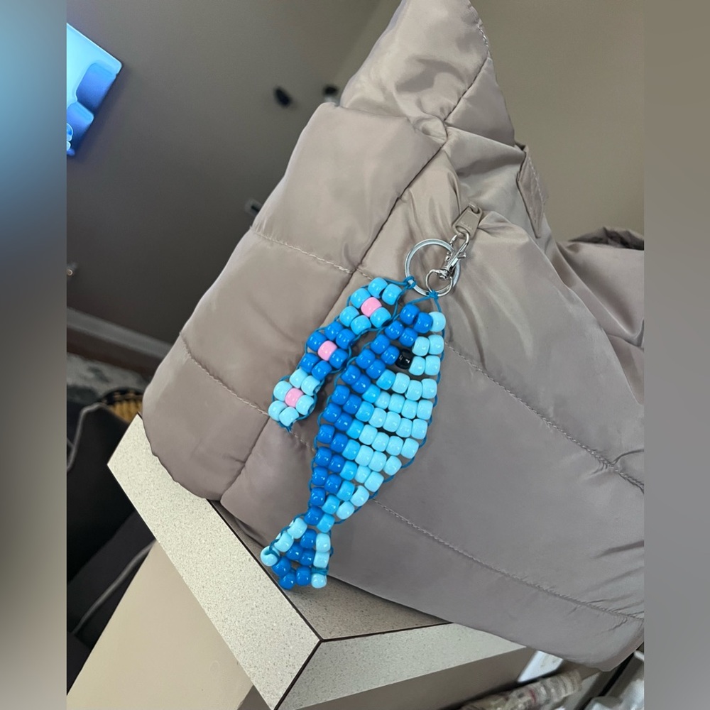 🩵💙 Handmade Pony Beans Fish Keychain 🩵💙 - Picture 3 of 8